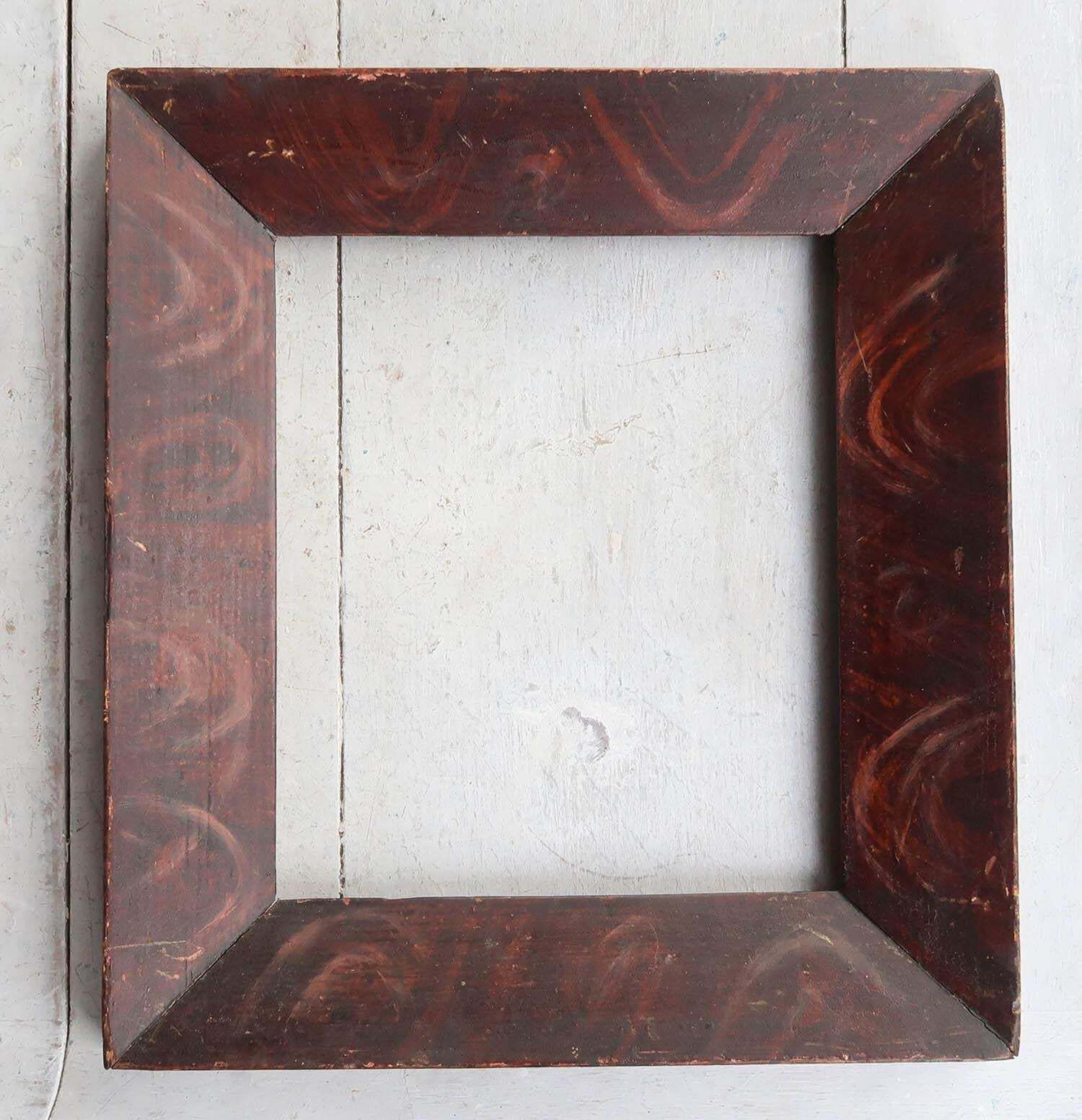 Antique Folk Art Painted Picture Frame. English, Circa 1830 photo furniture