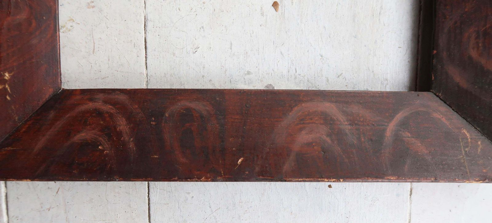 Antique Folk Art Painted Picture Frame. English, Circa 1830 photo Home Decor