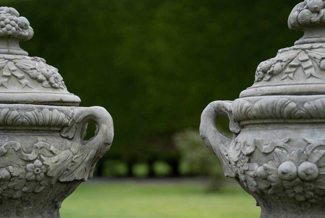 Pair Of Cast Stone Garden Urns photo 1200.0