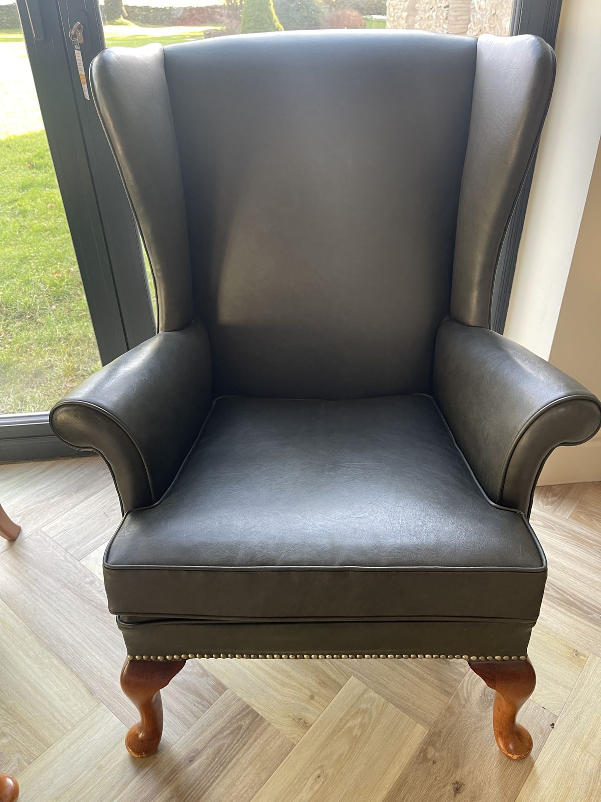 Parker Knoll Armchair Green Leather *Reduced* photo vinterior