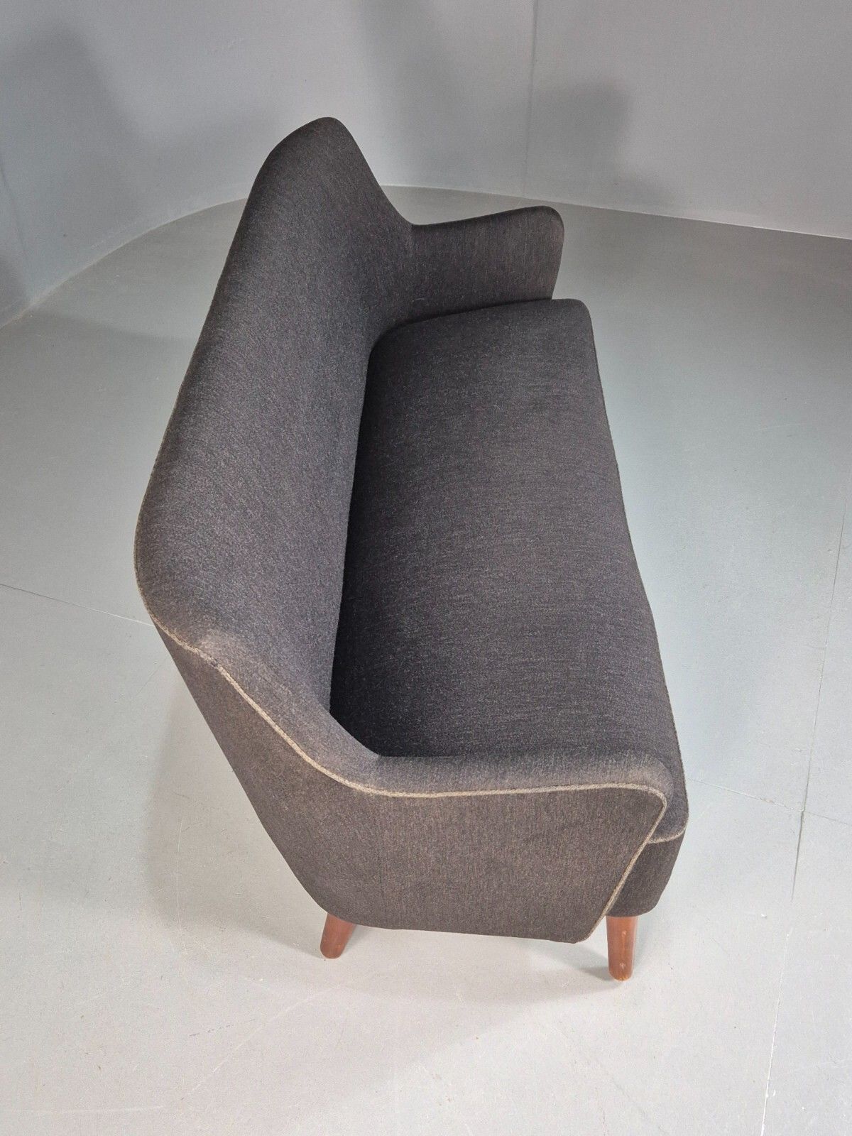 photo for sale Vintage Danish 2 Seat Sofa Dark Grey Mid Century Modern Retro 1950s Eb8318 Mnor