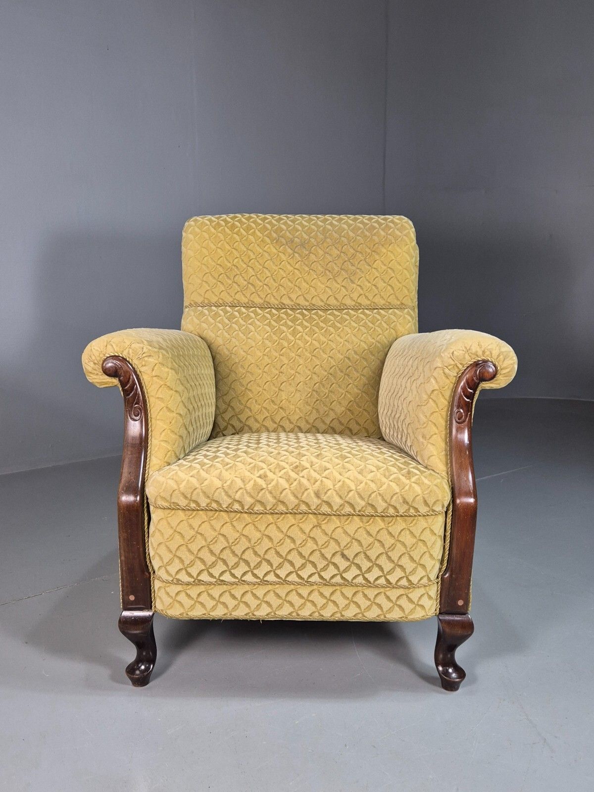 Vintage Danish Lounge Chair Gold Moquette Art Deco 1930s Antique Eb8223 Vclo photo furniture