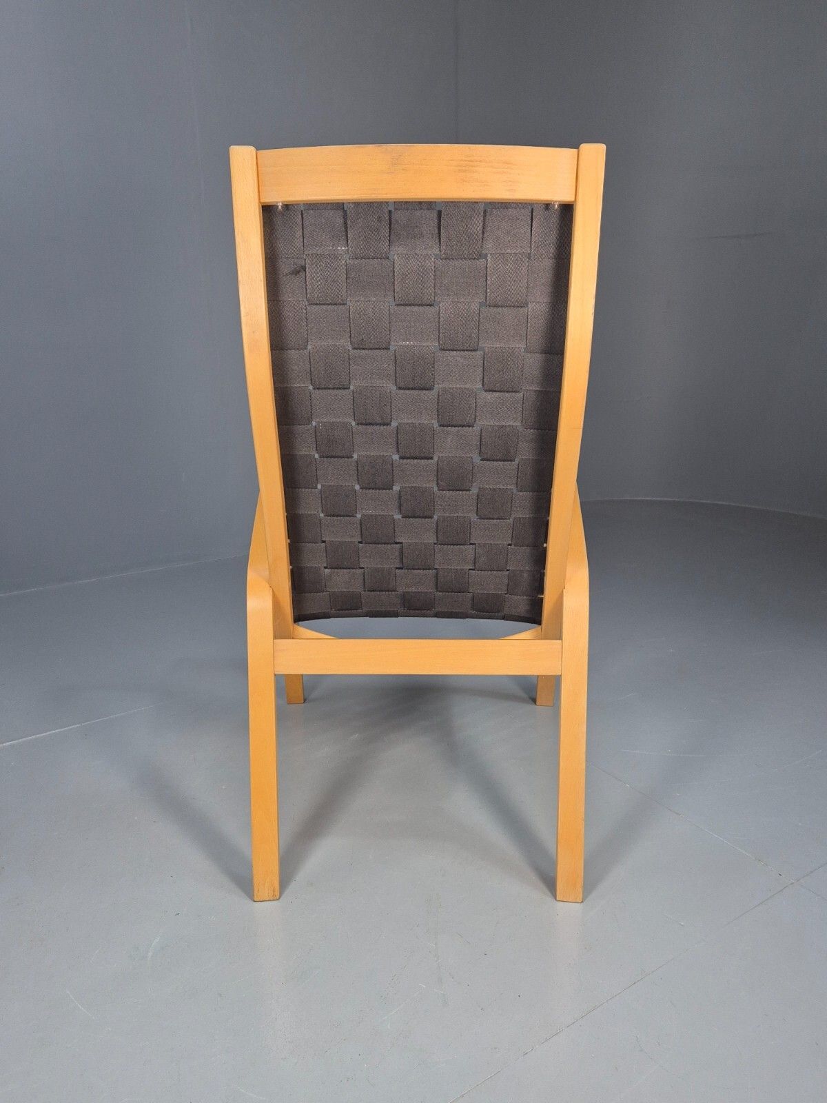 Vintage Danish Lounge Chair Black Canvas Bentwood Aalto Style Retro Eb8516 Mben photo buy