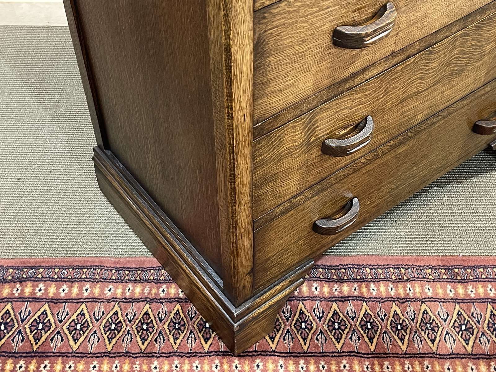 English Art Deco Chest Of Drawers In Oak From The 1950s photo furniture