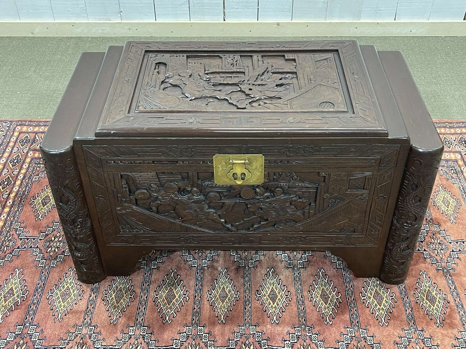20th Century Asian Teak And Camphor Wood Chest photo vinterior