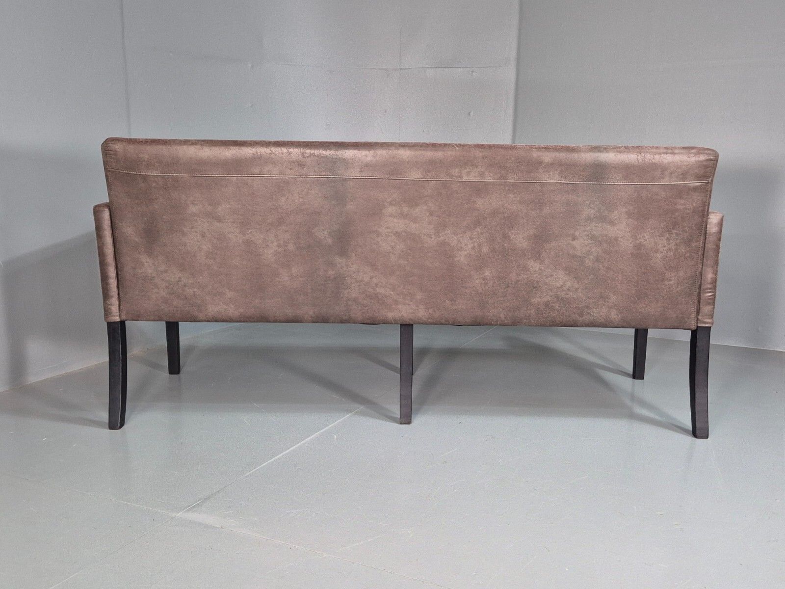 photo vinterior Danish Brown Suede Leather 3 Seat Sofa Eb7451 M3ss