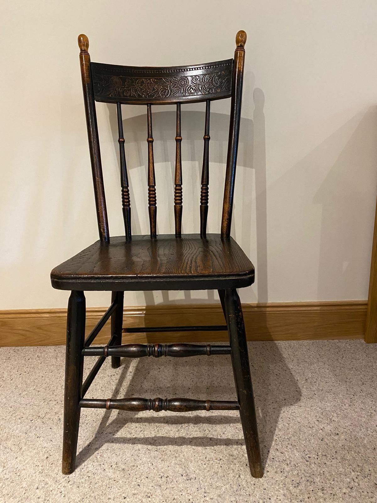 Vintage 1930s Flower Embossed Chair