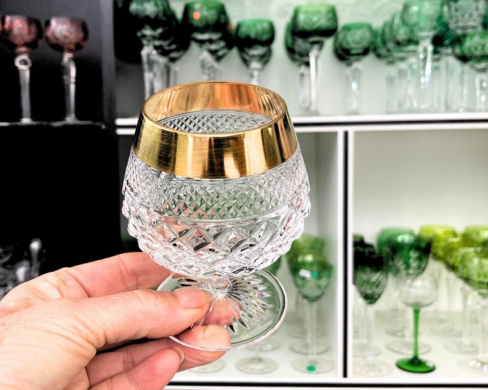 Kristallen Cognacglas | 1 Stuk | 24k Gouden Rand | Josephinenhutte photo 93.0