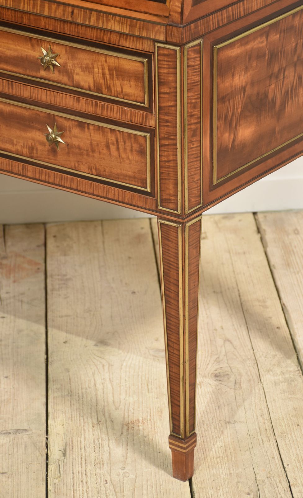 Pair Of Important Georgian Satinwood Cylinder Cabinets photo for sale