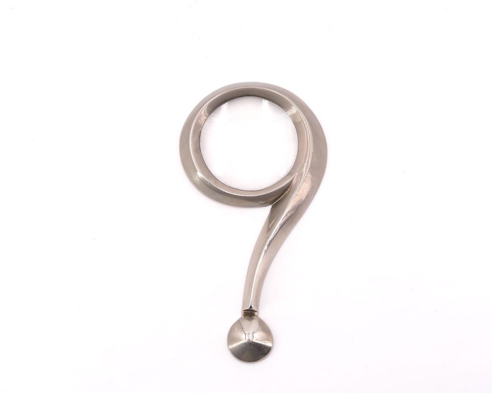 French Metal Surrealist Magnifying Shaped Like A Question Mark, 1970s / Cabinet Of Curiosities, Desk Accessory, Salvador Dali