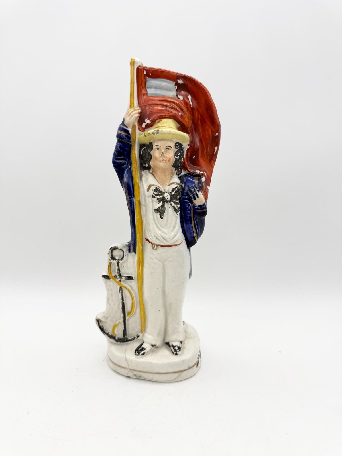 Reversibile Staffordshire Figure, Soldier And Sailor 1855 Rare photo vinterior