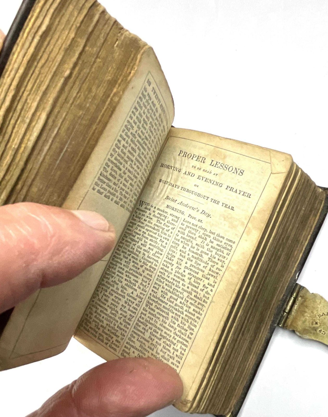 photo for sale Antique 19th Century Church Service Book, Miniature Edition, 1854.