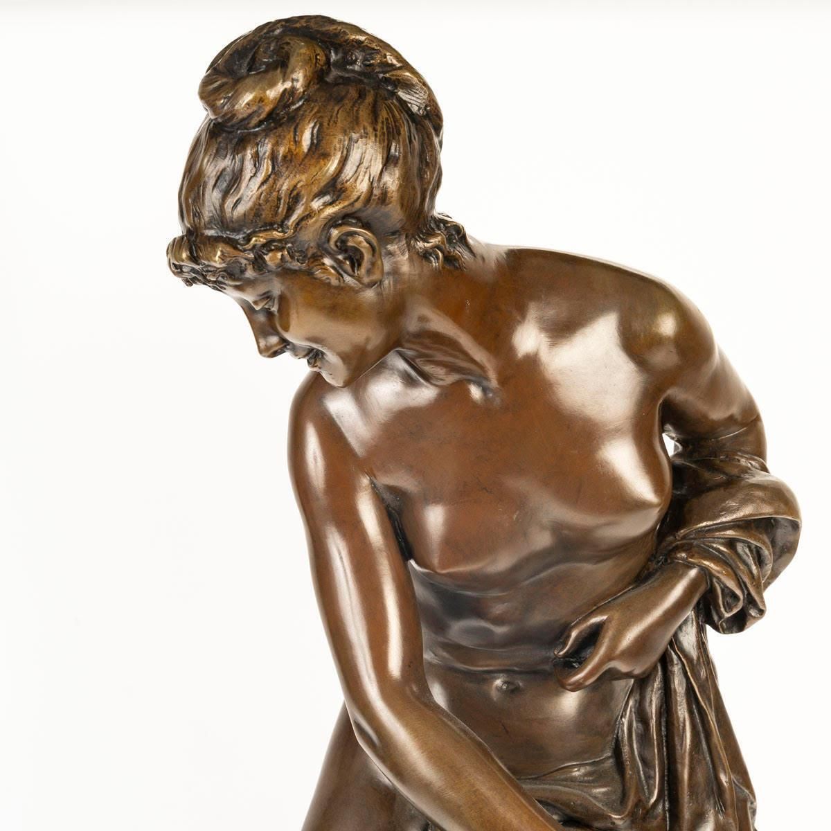 Brown Patina Bronze Sculpture By Léon Pilet, 19th Century. photo furniture