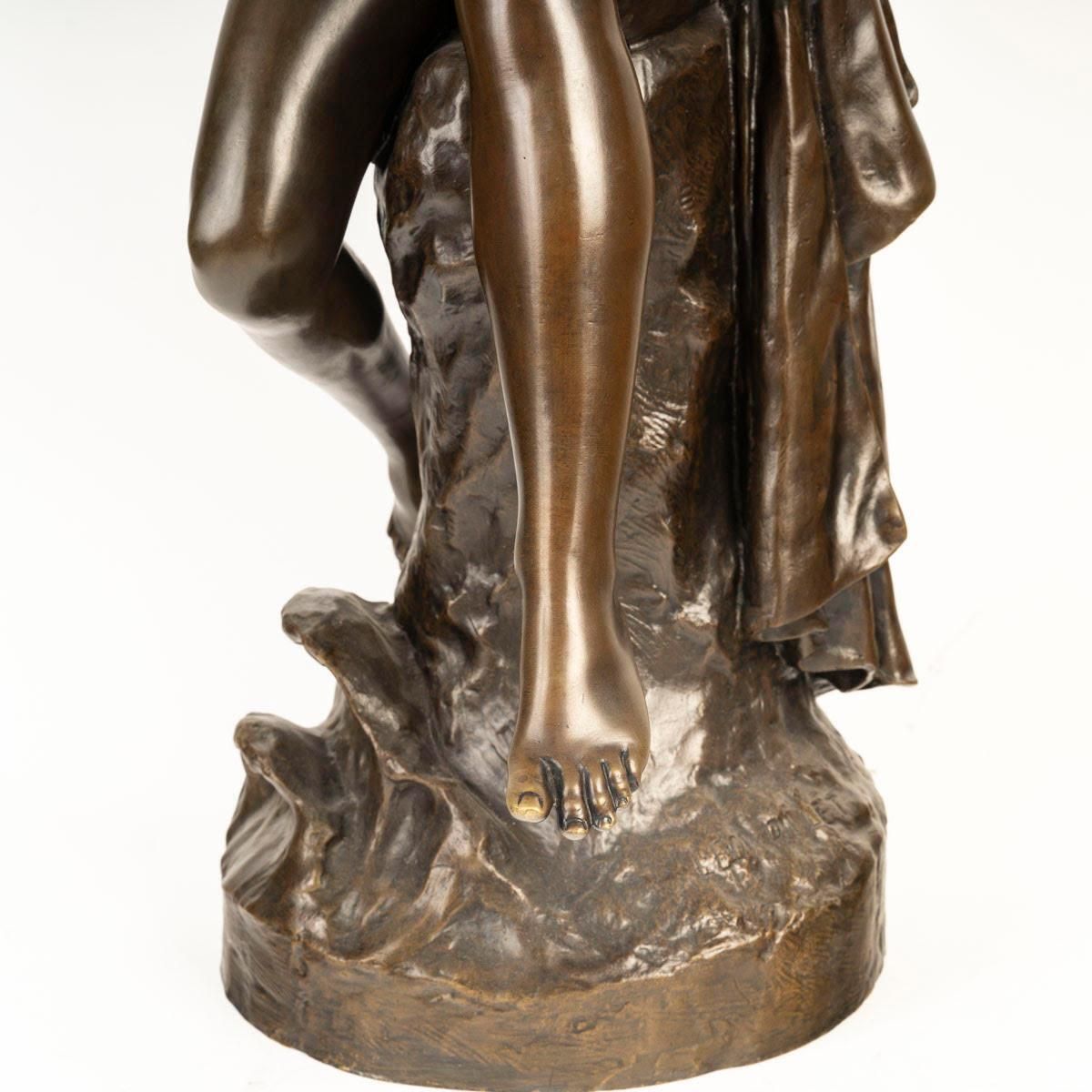 Brown Patina Bronze Sculpture By Léon Pilet, 19th Century. photo Art