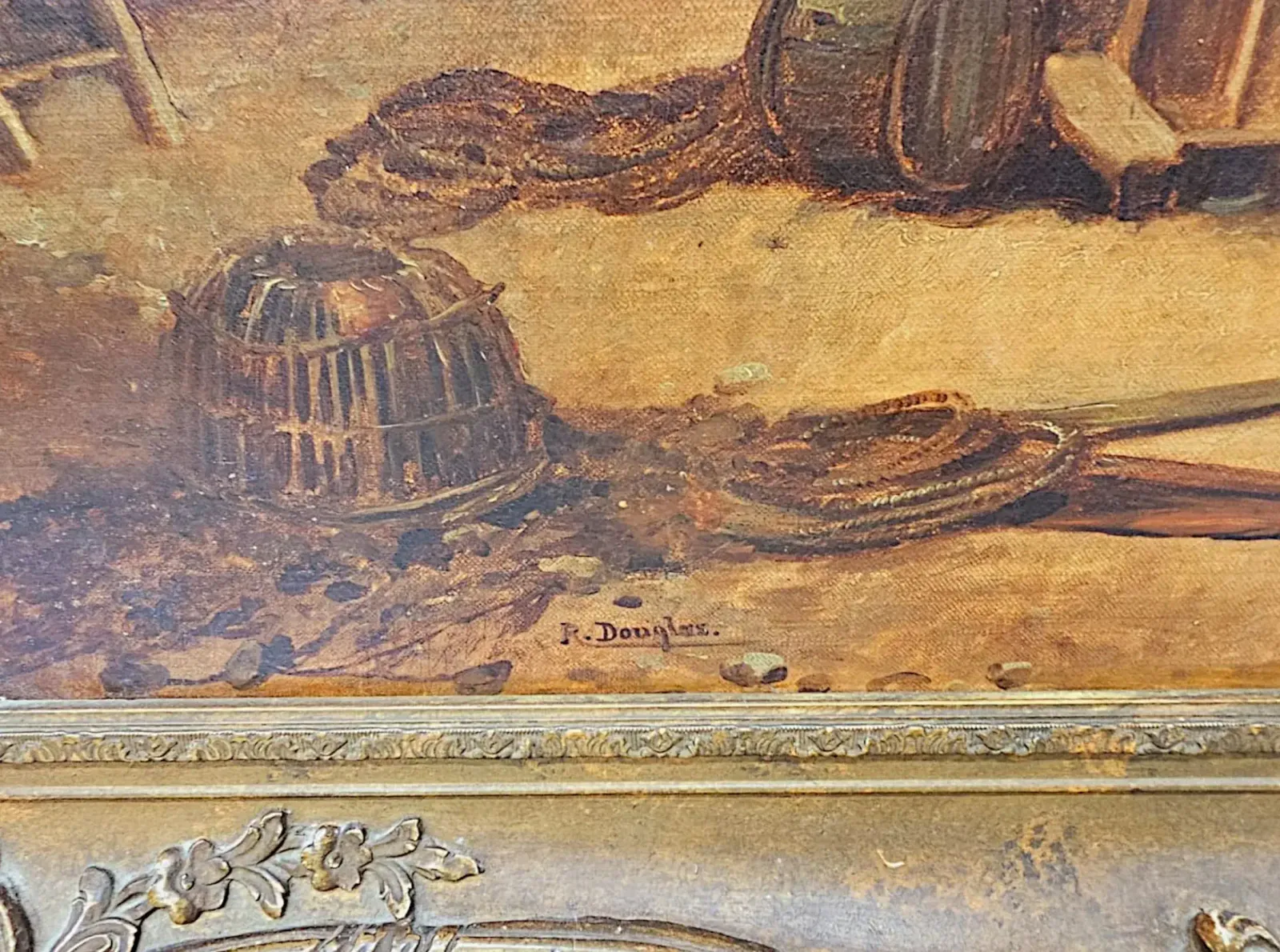 A Gorgeous 19th Century Oil On Canvas Painting By Rose Douglas photo furniture