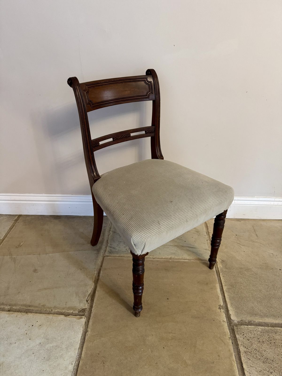 Set Of Six Antique George III Quality Mahogany Dining Chairs photo Furniture