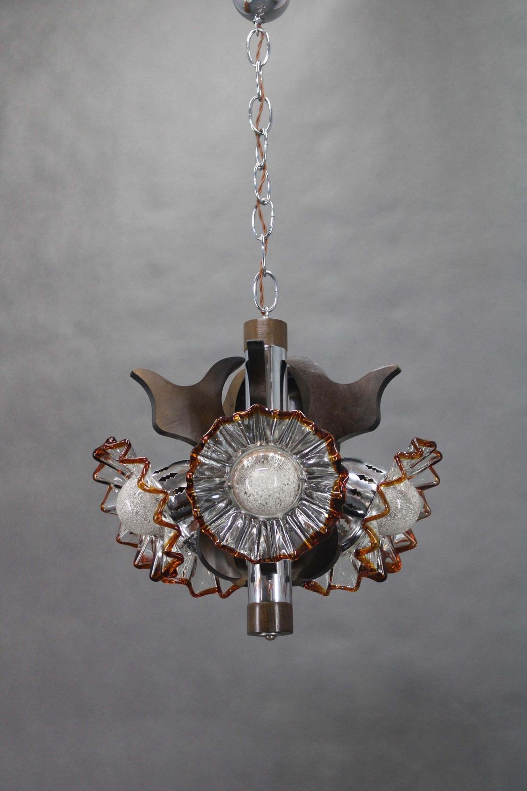 1970s Chandelier With Murano Glass Shades, Italy photo furniture