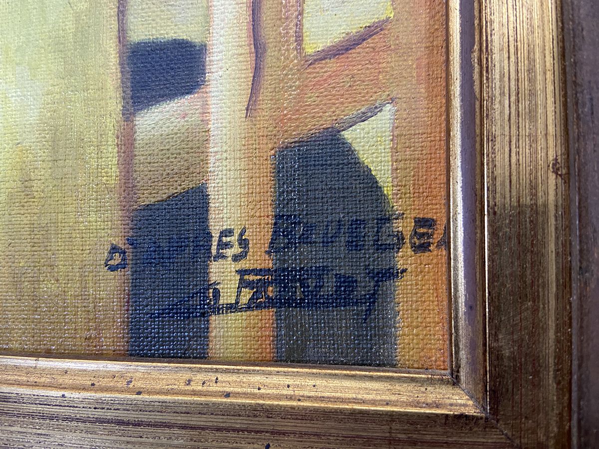 Large French Oil On Canvas Painting. Pieter Bruegel The Elder Reproduction. photo vinterior