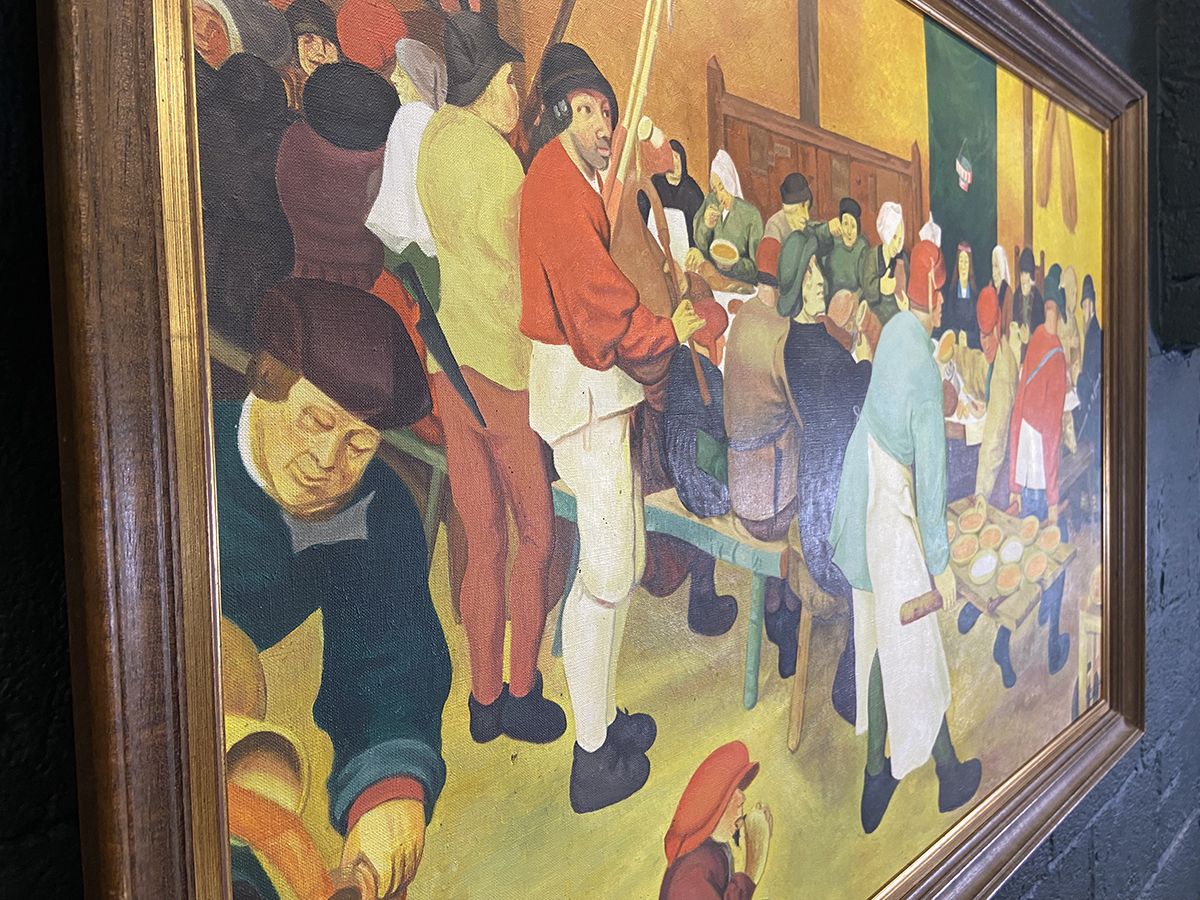 photo furniture Large French Oil On Canvas Painting. Pieter Bruegel The Elder Reproduction.