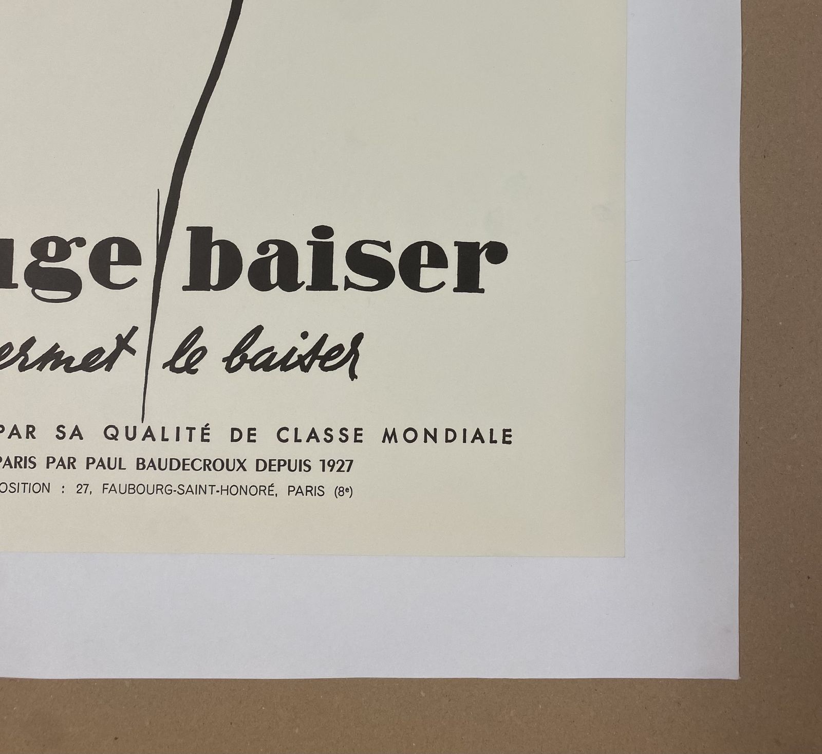 René Gruau, 1970s   Le Rouge Baiser Permet Le Baiser   Original Vintage Poster photo vinterior