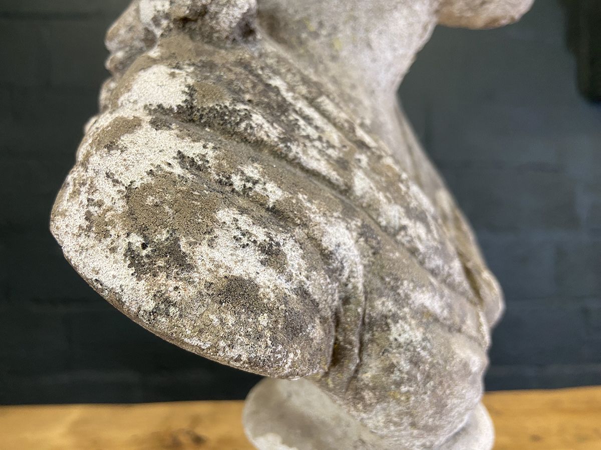 495.0 French Cast Stone Bust Of A Girl photo