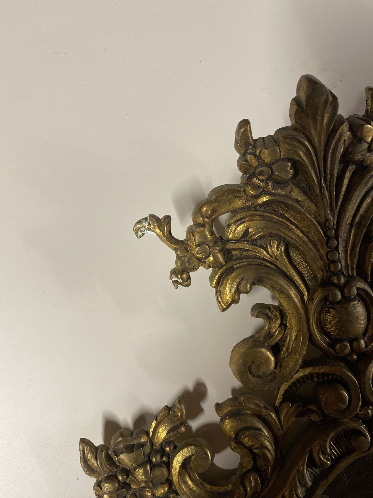 Pair Of Ornate Vintage Light Fittings With Mirrors photo for sale