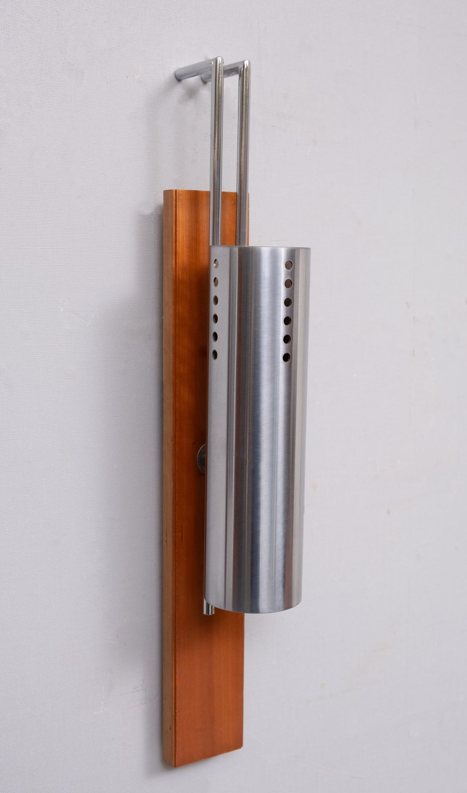 Vintage France Stainless Steel Tube Wall Lamps 1970s photo Lighting