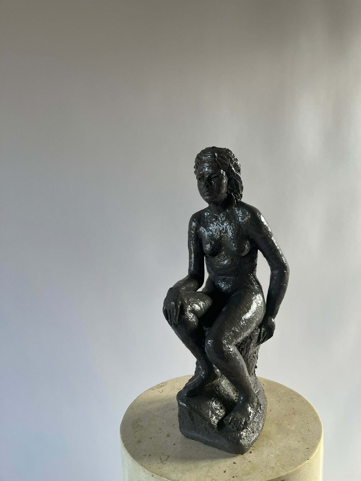 Glazed Danish Sculpture Of Female Nude photo furniture