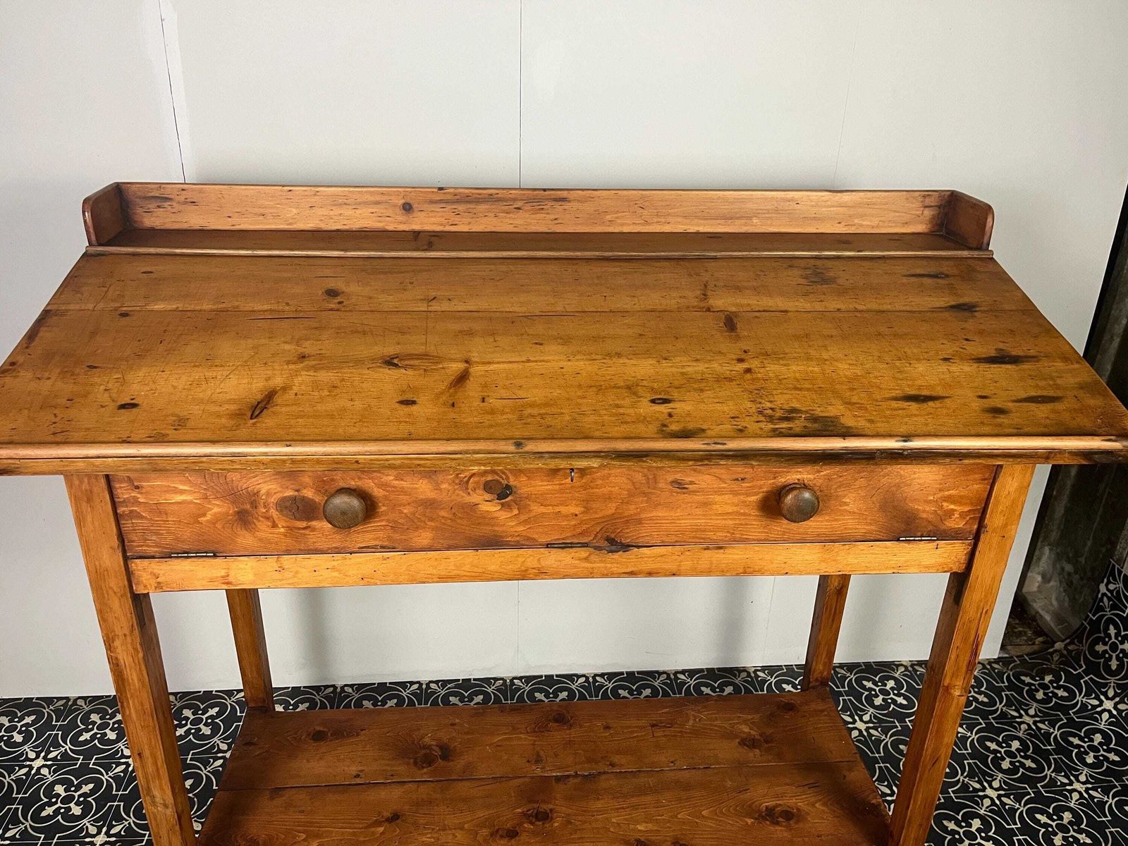 Edwardian Pitch Pine Clerk Desk, Office Furniture, Kitchen Cabinet, Sturdy Accessories, Book Stand, Architecture Storage, Antique Drawers photo vintage