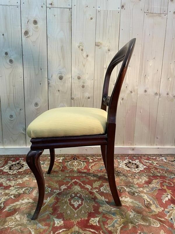 Suite De 6 Chaises Louis XV En Acajou photo for sale