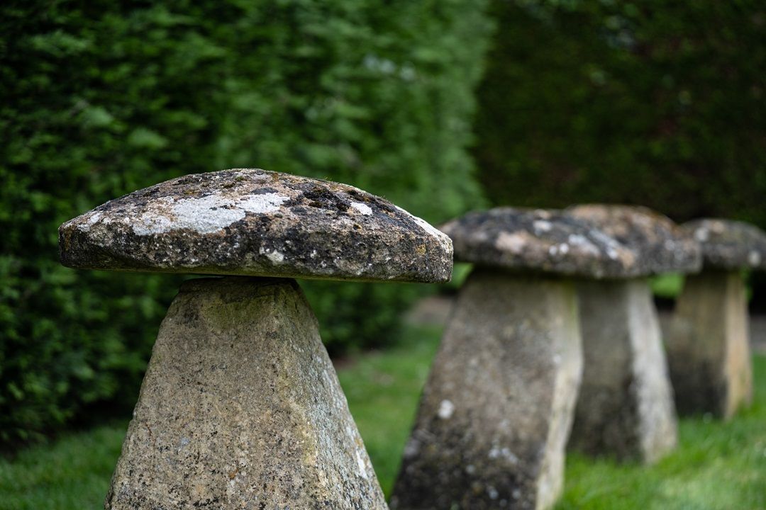 Set Of Four Antique Staddle Stones photo buy