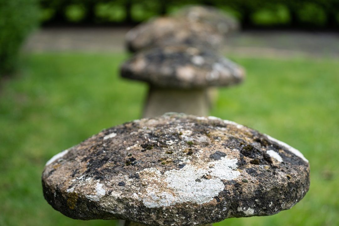 Set Of Four Antique Staddle Stones photo vintage