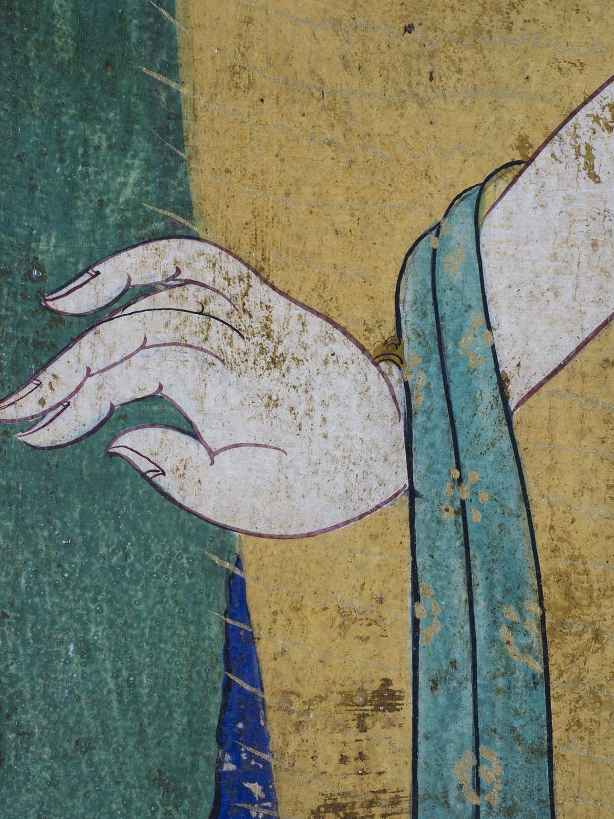 photo buy 19th Century Tibetan White Tara Painting On Wood Panel