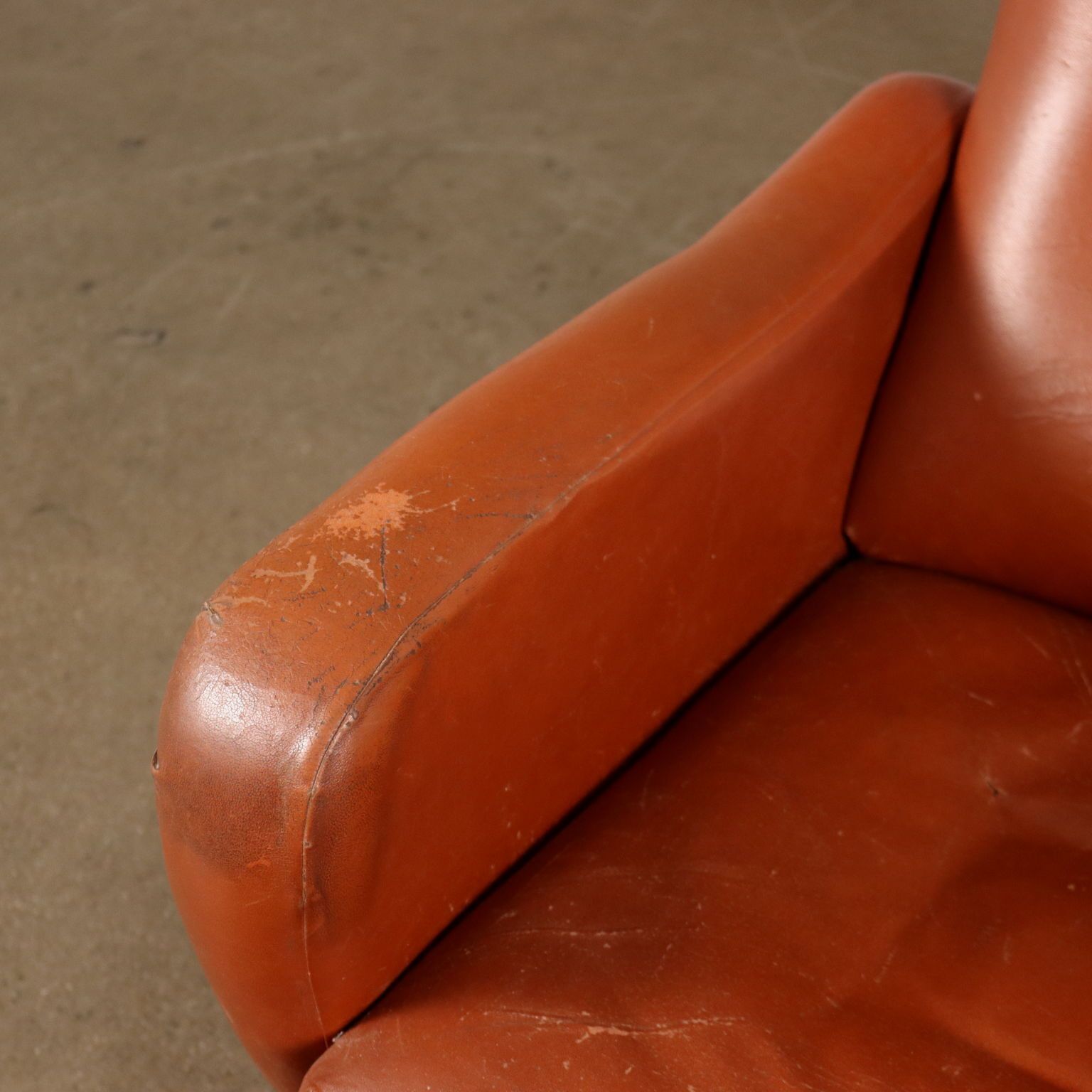 Vintage Armchair From The 1970s Foam Upholstery Leatherette Metal photo Furniture