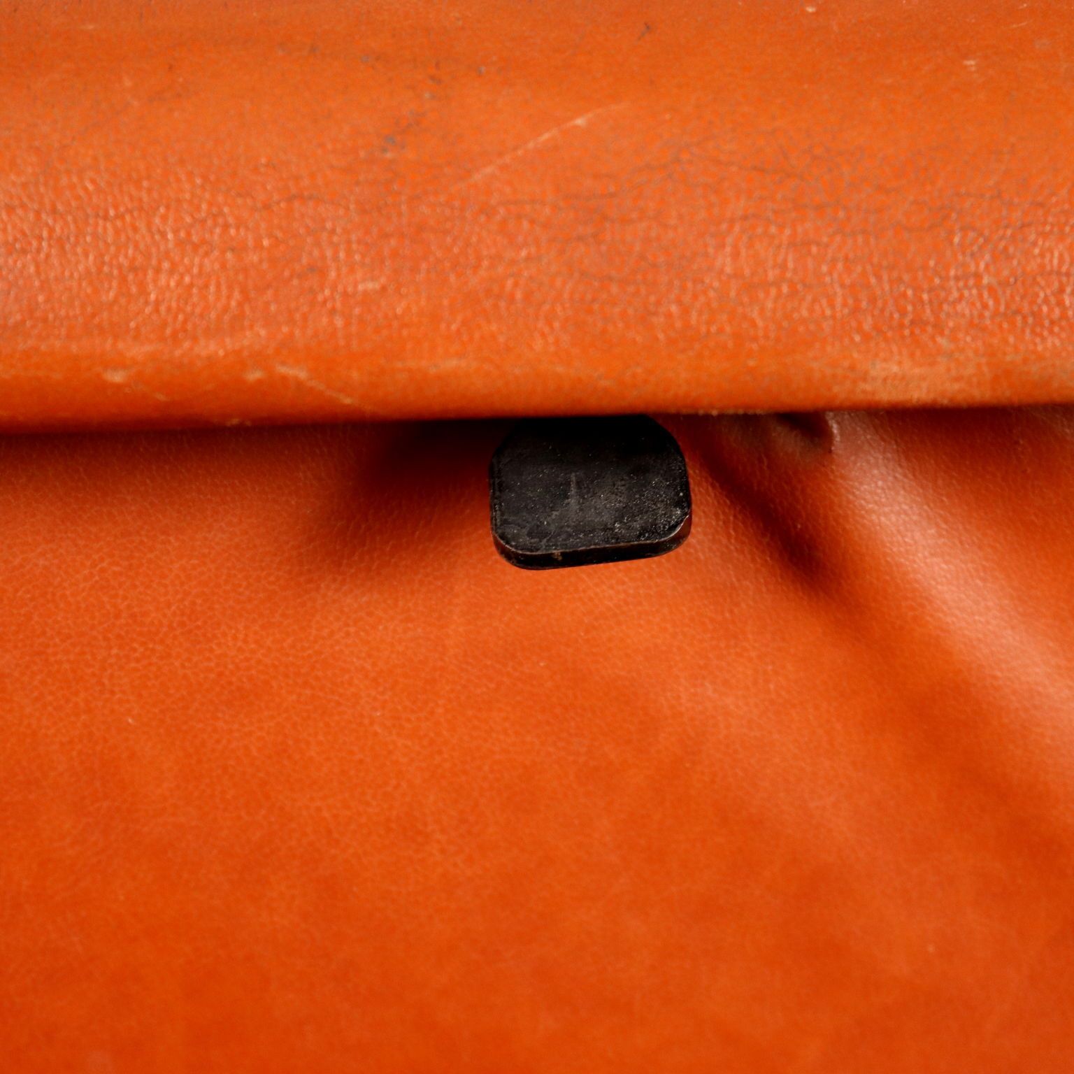 photo furniture Vintage Armchair From The 1970s Foam Upholstery Leatherette Metal