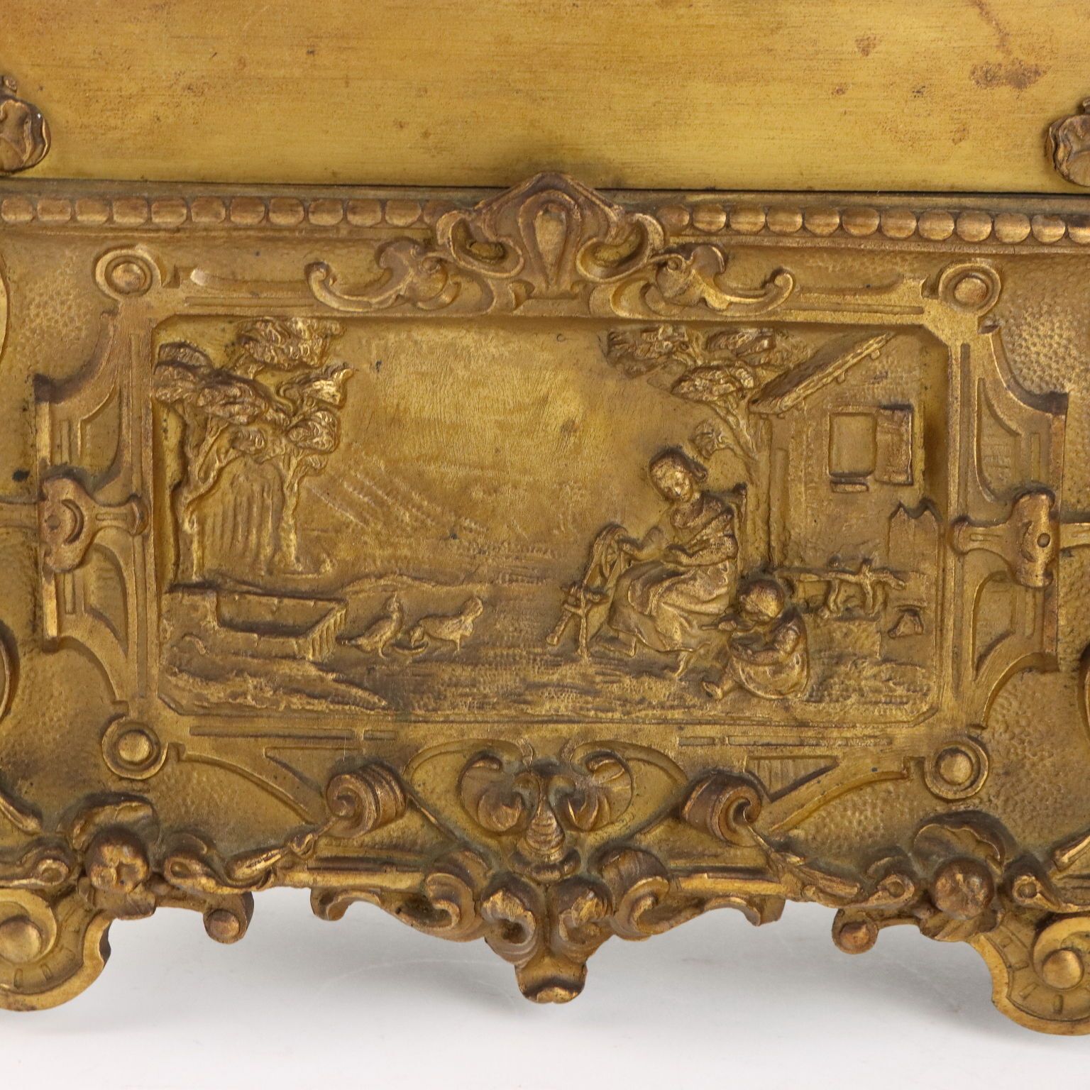 Antique Mantel Clock Gilded Bronze France Mid XIX Century photo buy