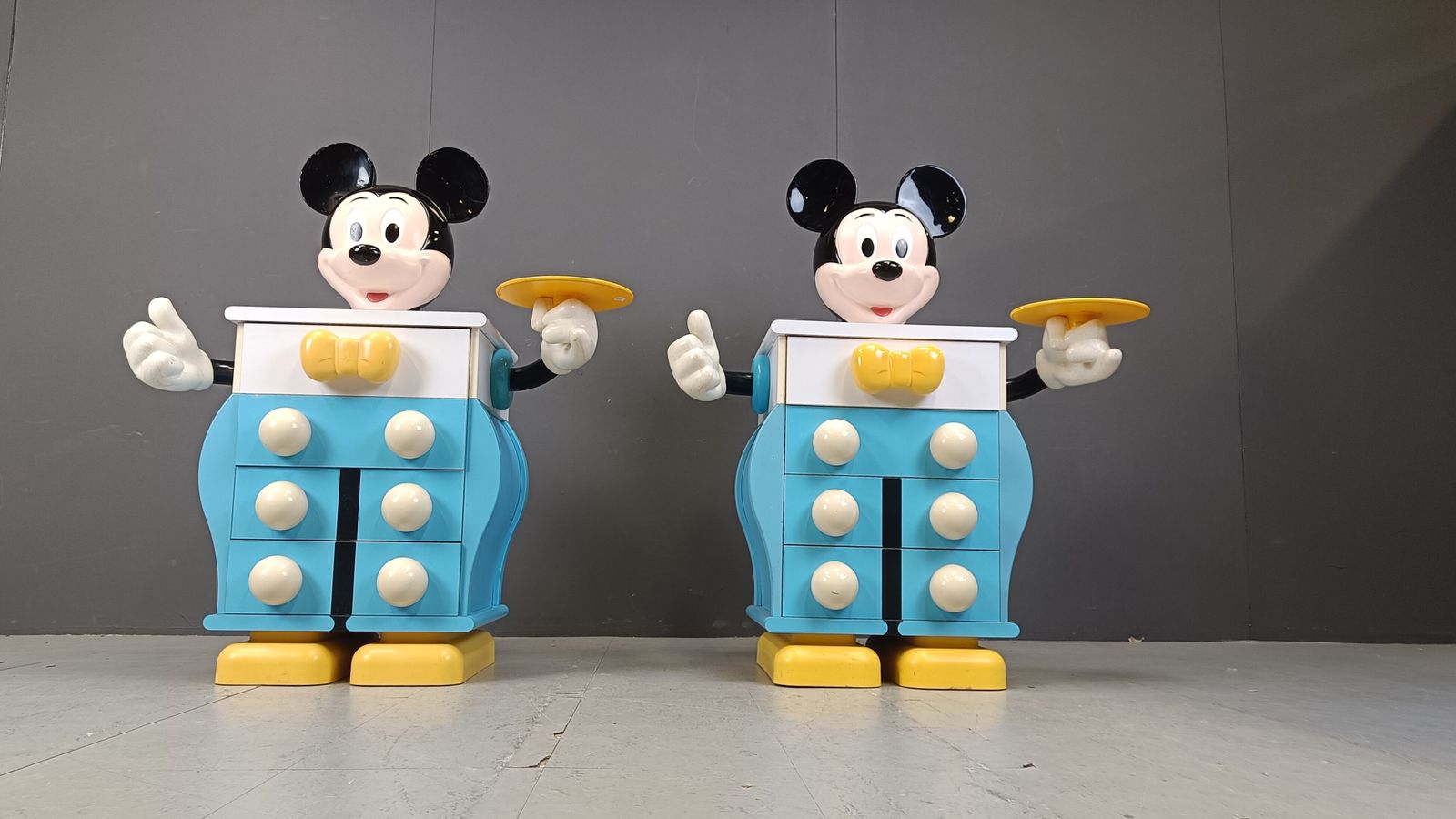 Pair Of Rare Mickey Mouse Chest Of Drawers From Starform, France, 1988 photo 4500.0
