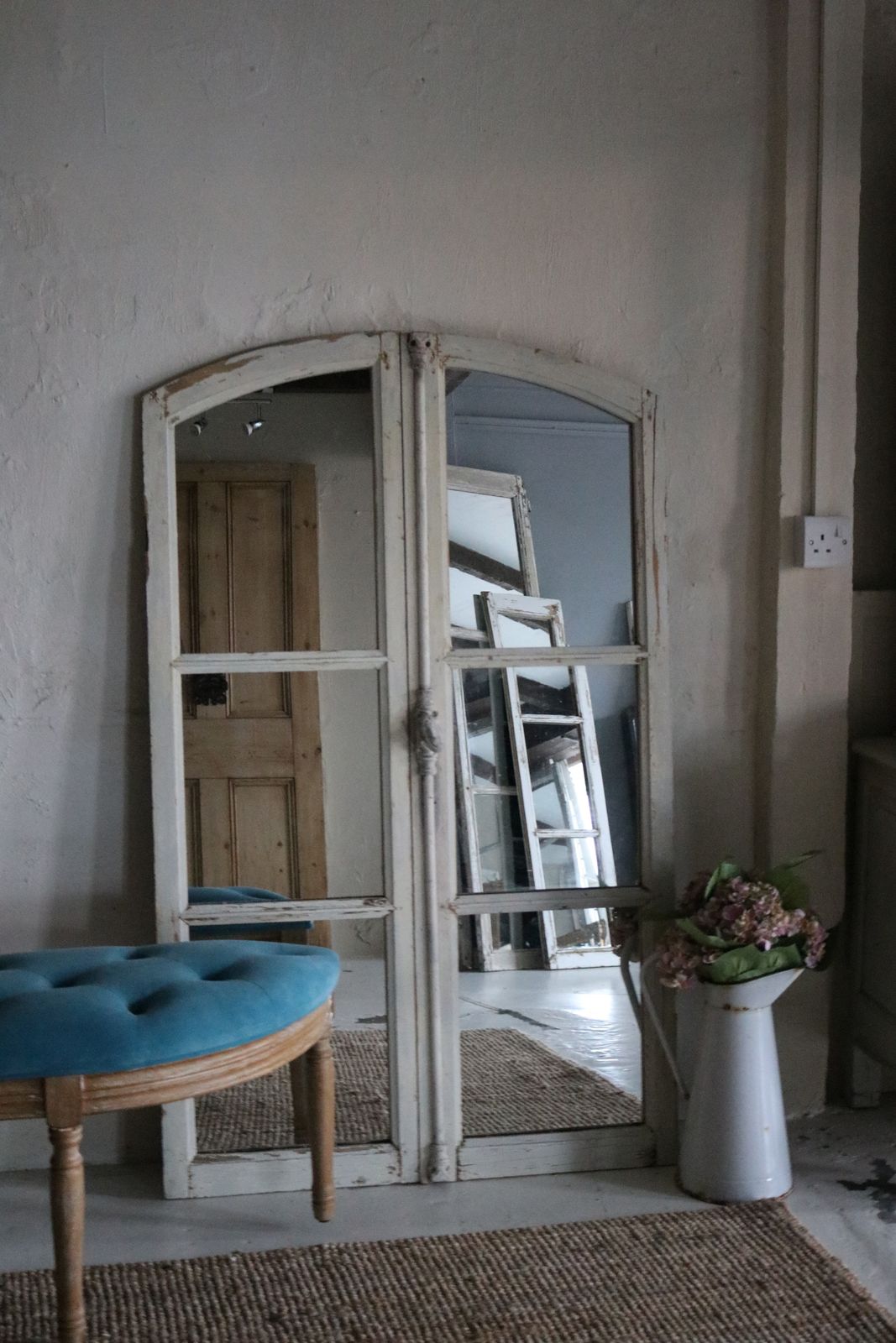 Arch Top Antique French Mirror Doors photo 600.0