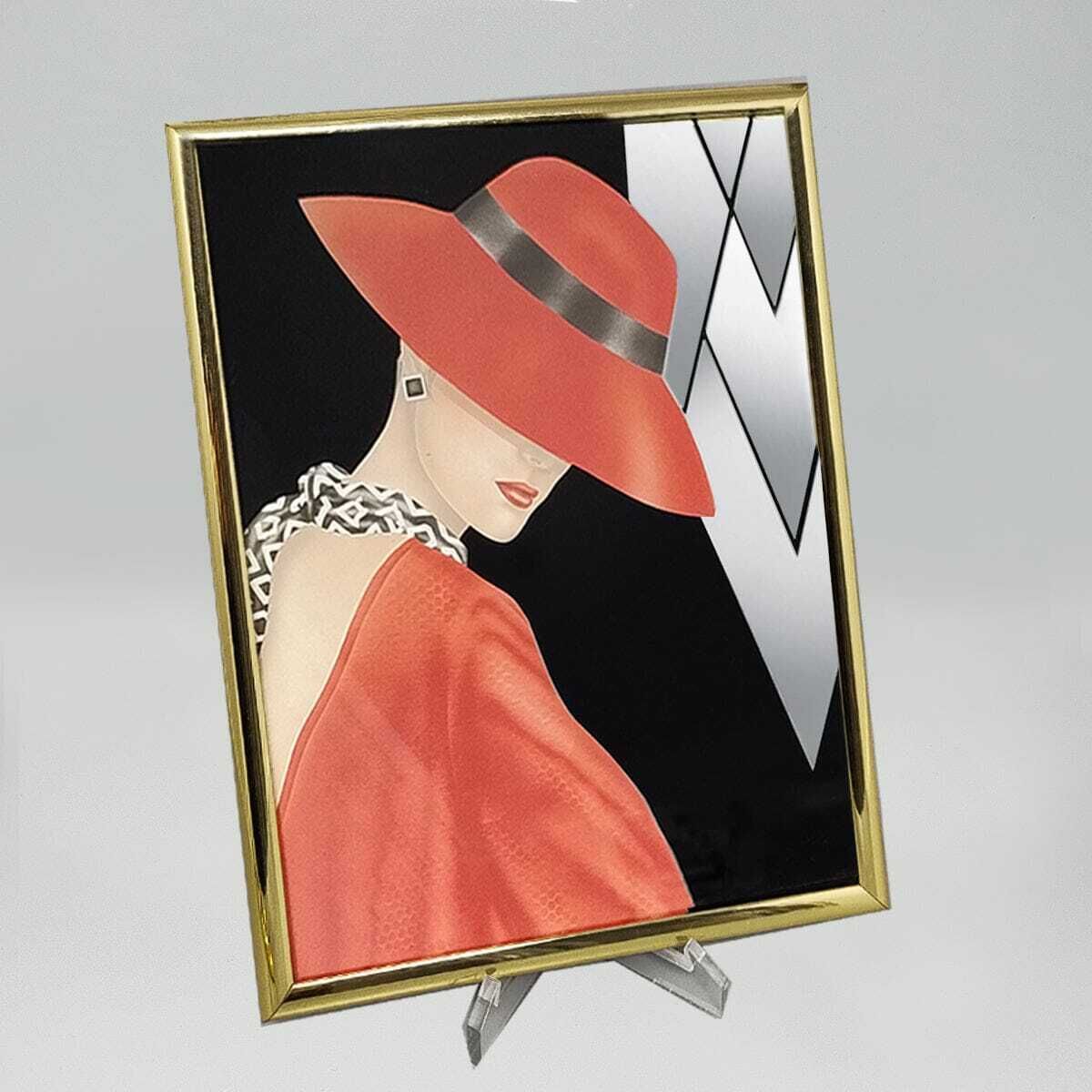 1980s Pair Of Framed Prints "Glam Girl" By Ferraro. Made In U.S.A. photo for sale