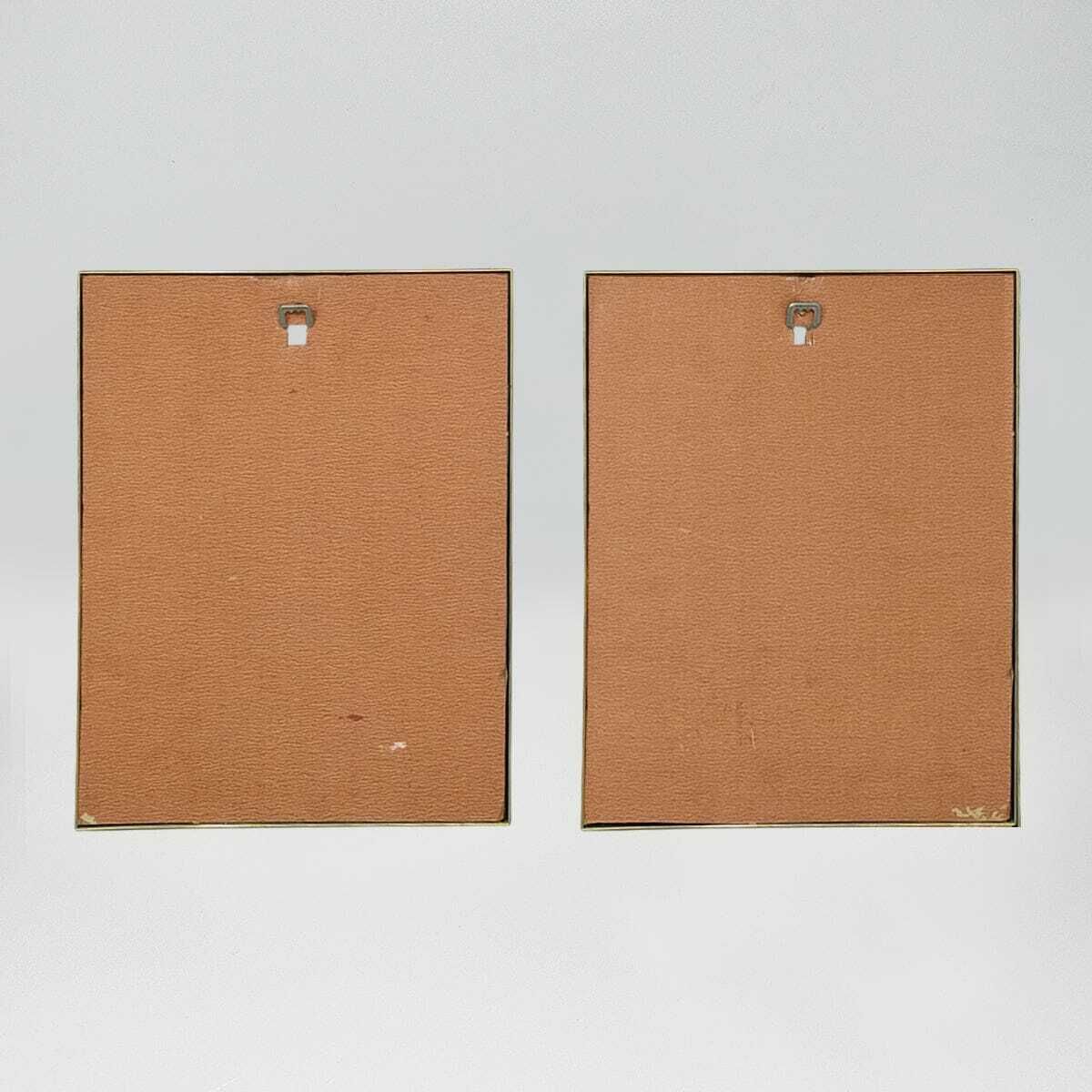1980s Pair Of Framed Prints "Glam Girl" By Ferraro. Made In U.S.A. photo vintage