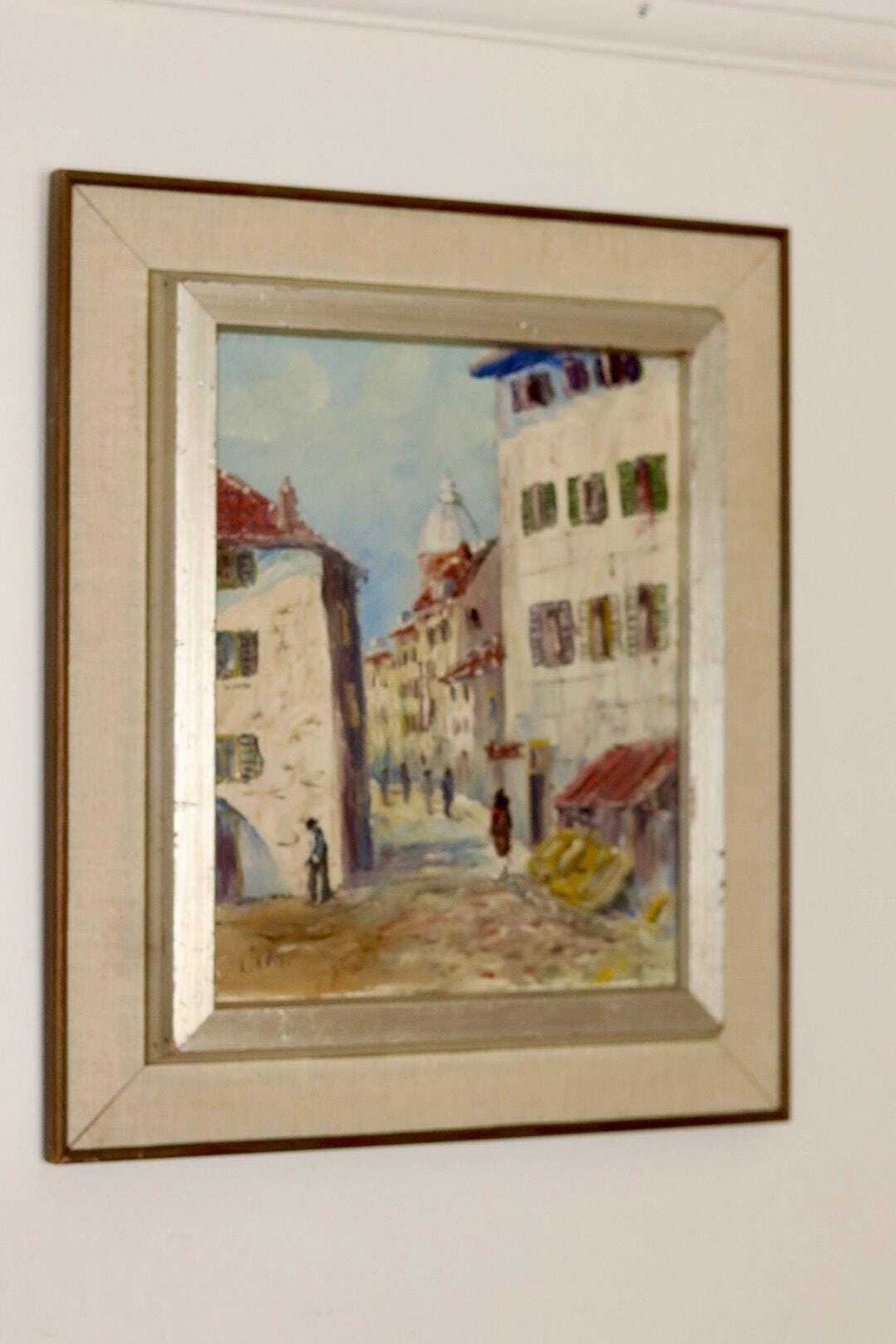 " European Street" By Lironi, Mid 20th Century photo vintage
