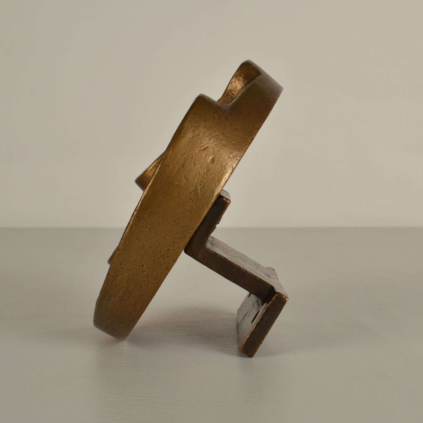 photo vinterior Round Push And Pull Door Handle In Bronze With Curvaceous Relief