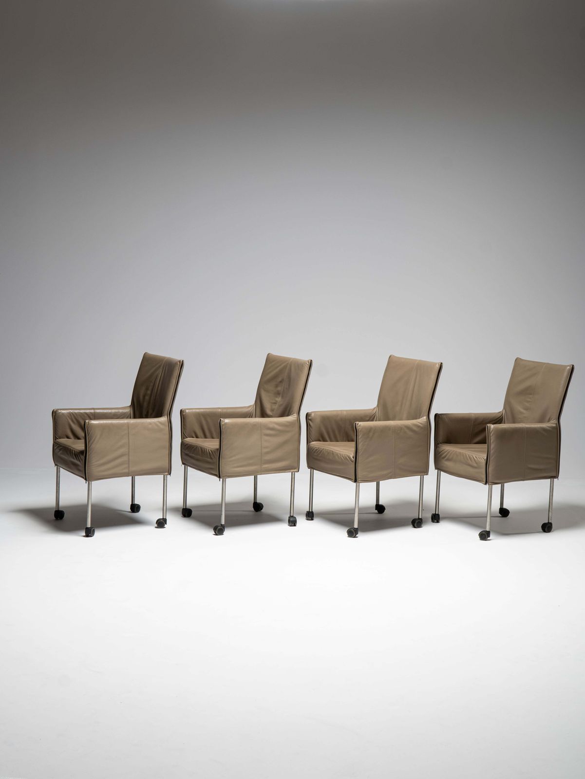 Set Of 4 Chairs In Style Of 'Chaplin' Chair By Gerard Van Den Berg For Montis, Holland, 1990s