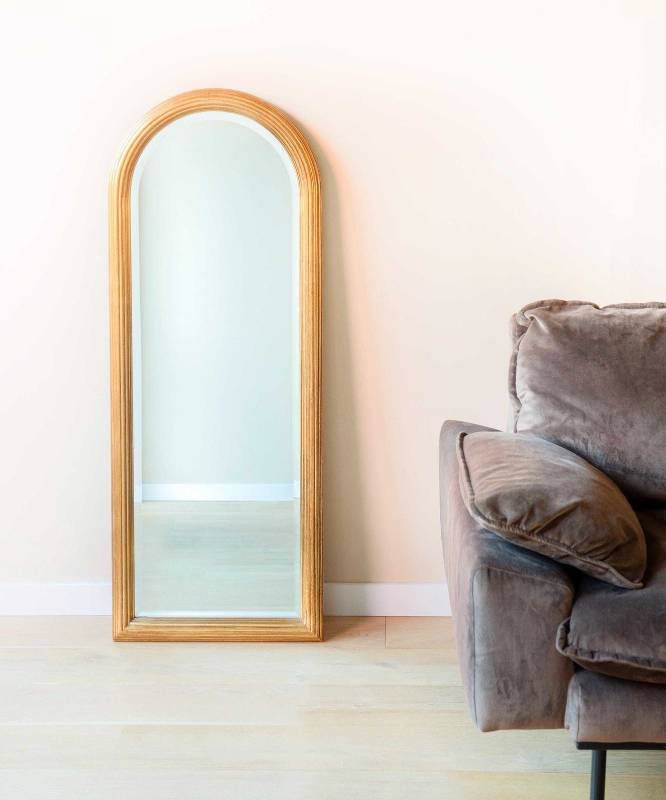 Tall Golden Arch Mirror, Hollywood Regency, Design Wall Mirror, Decorative Belgian Mirror, Deknudt, Mid Century Mirror, Made In Belgium