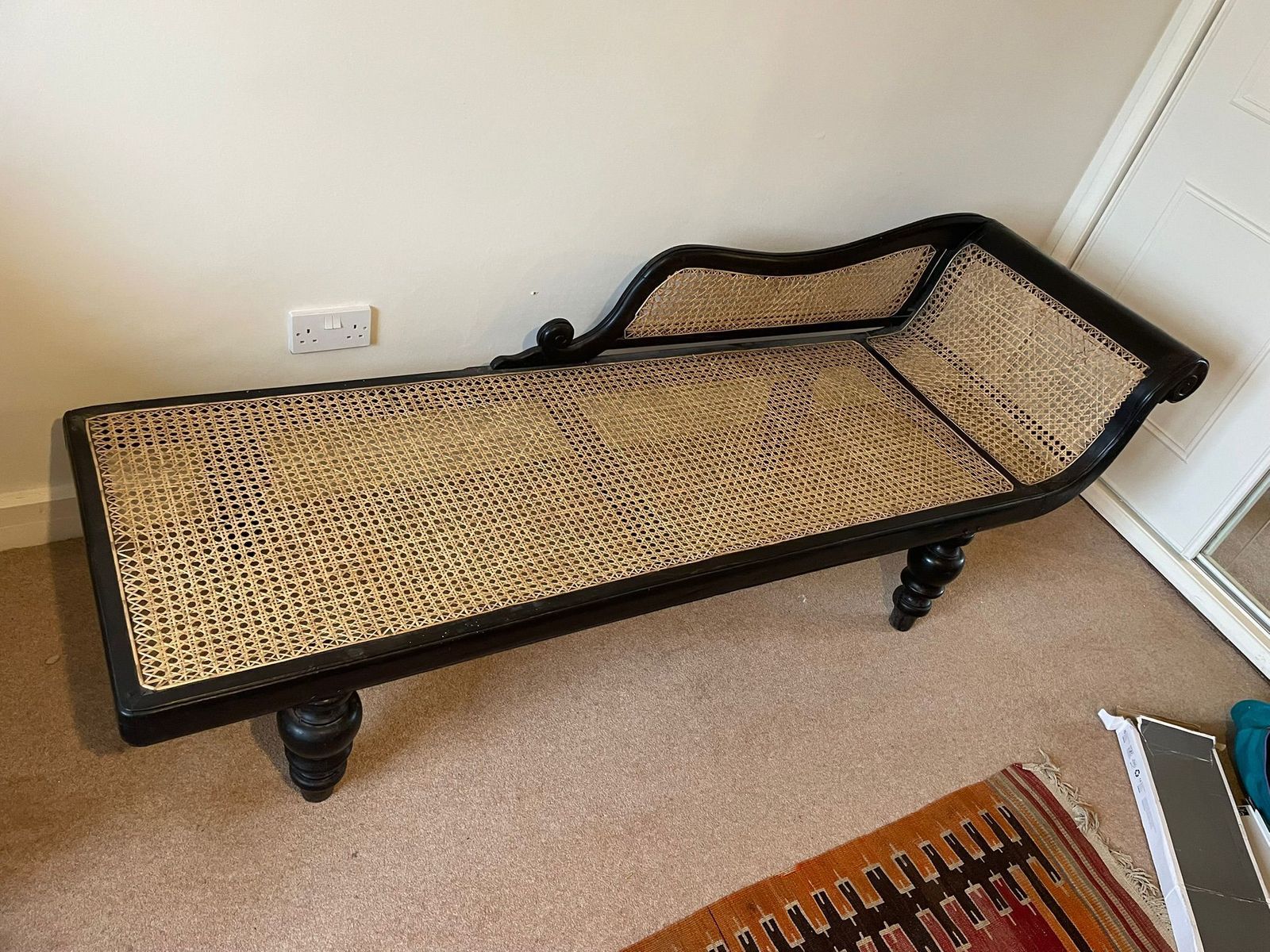 Antique Dutch Colonial Chaise Longue, Ceylon (Sri Lanka), Circa 1870 photo 1800.0