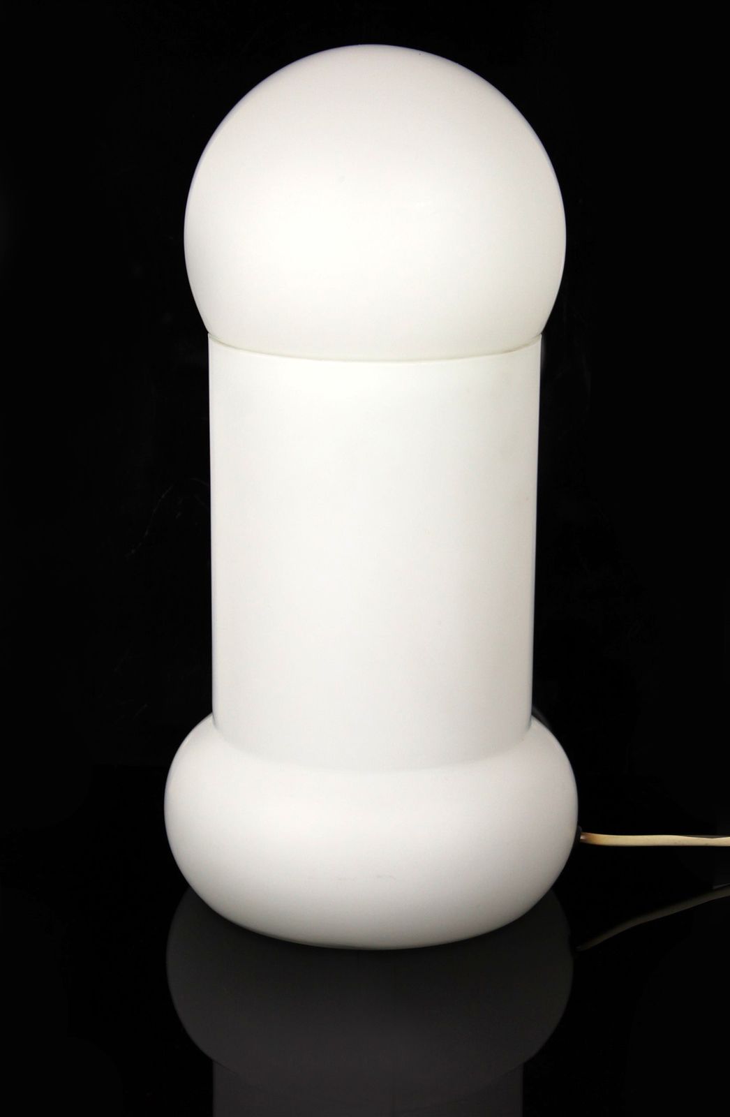 Mid Century Glass Table Lamp From Osvětlovací Sklo Valašské Meziříčí, 1970s