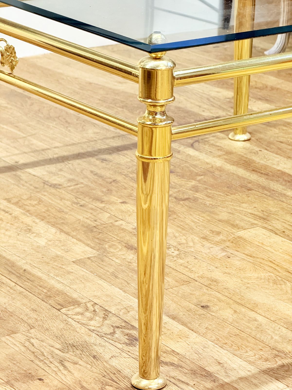 photo for sale Italian Hollywood Regency Lounge Occasional Table By Metalstudio S.P.A