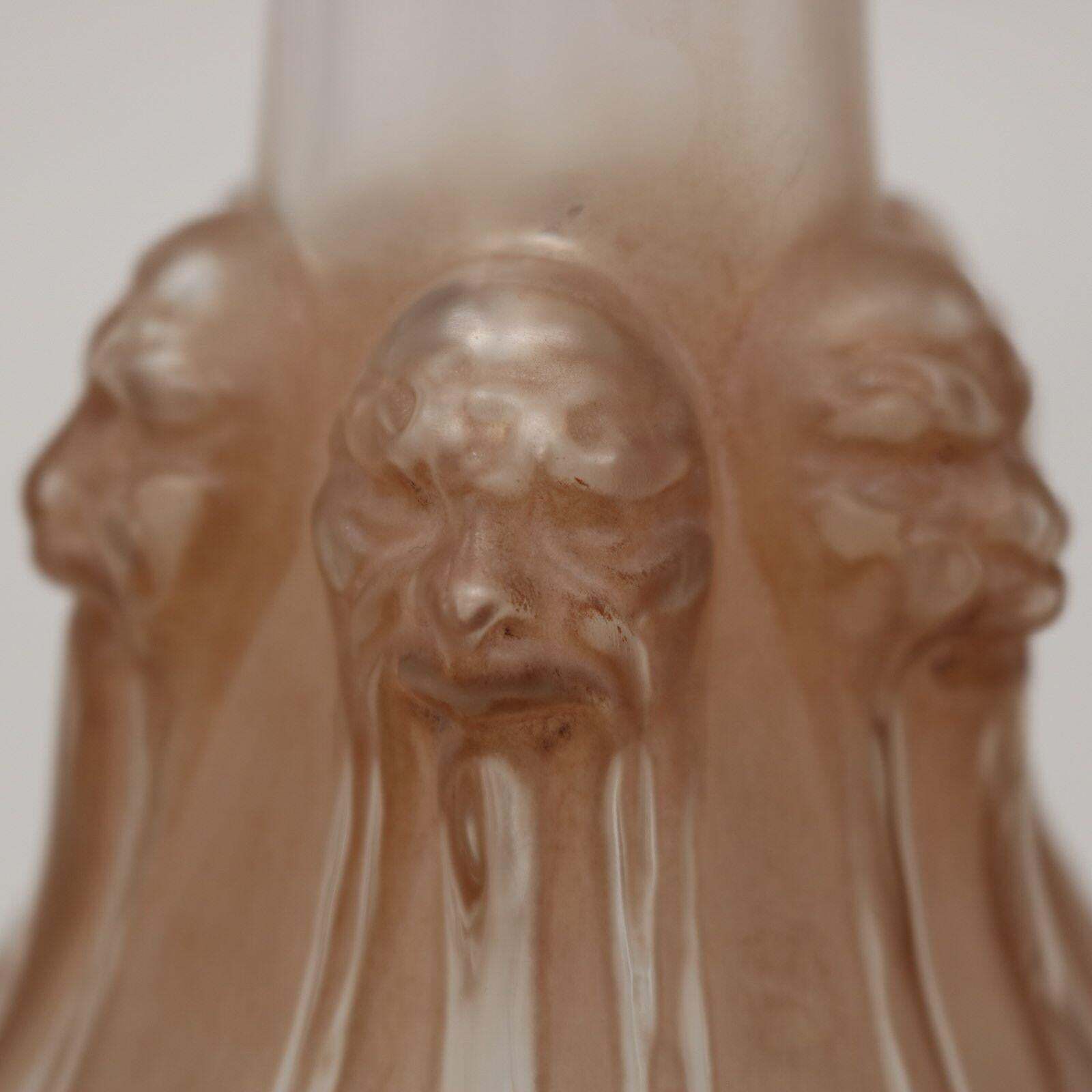 Rene Lalique Glass 'Six Tetes' Decanter photo vintage