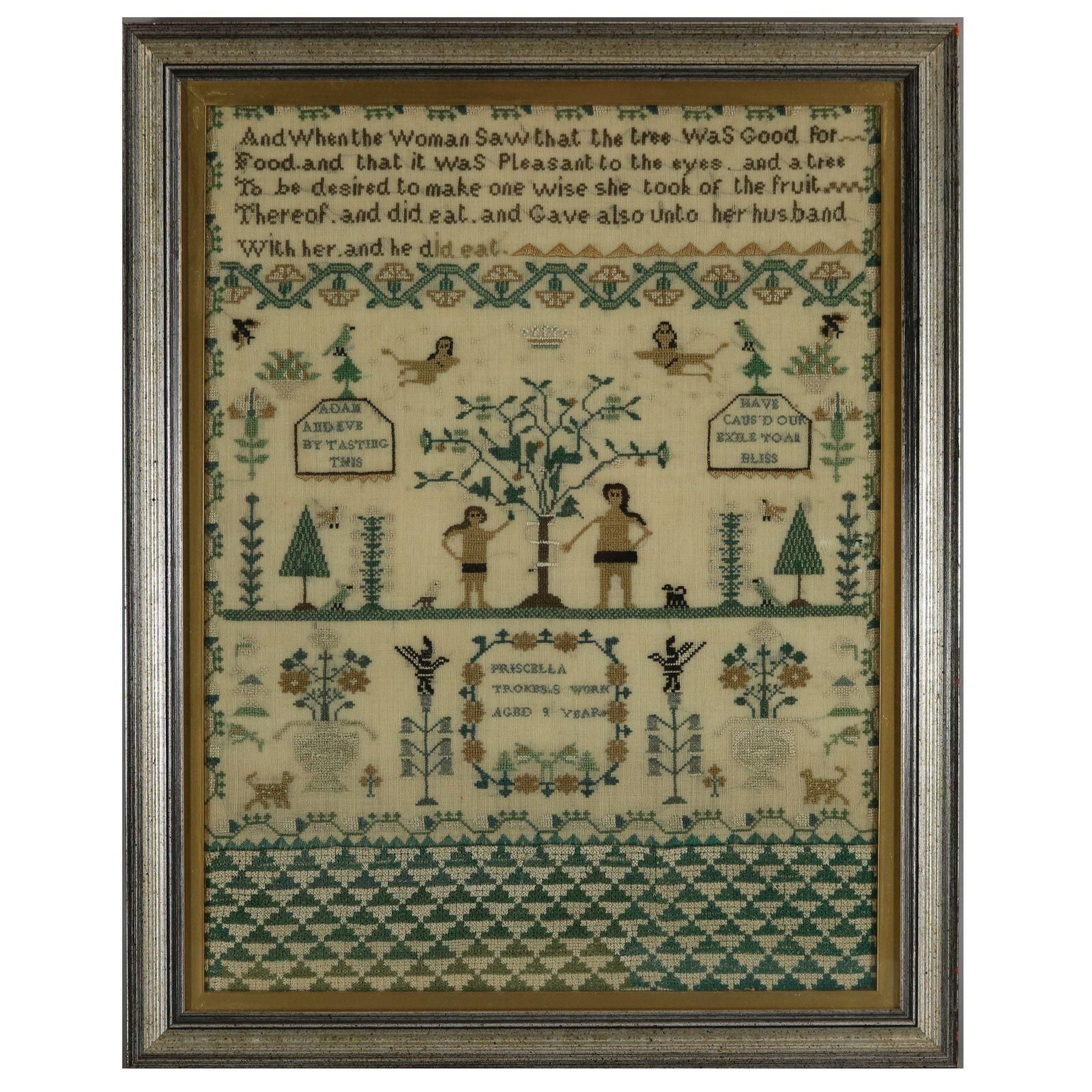 Pair Of Sister Samplers, 1810, Priscella And H Trokes photo furniture
