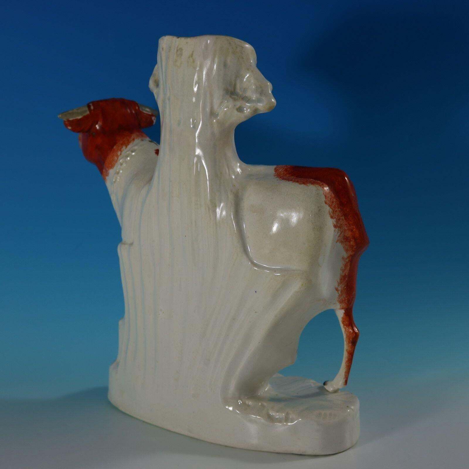 Staffordshire Pottery 'Milk Sold Here' Cow Spill Vase photo vinterior